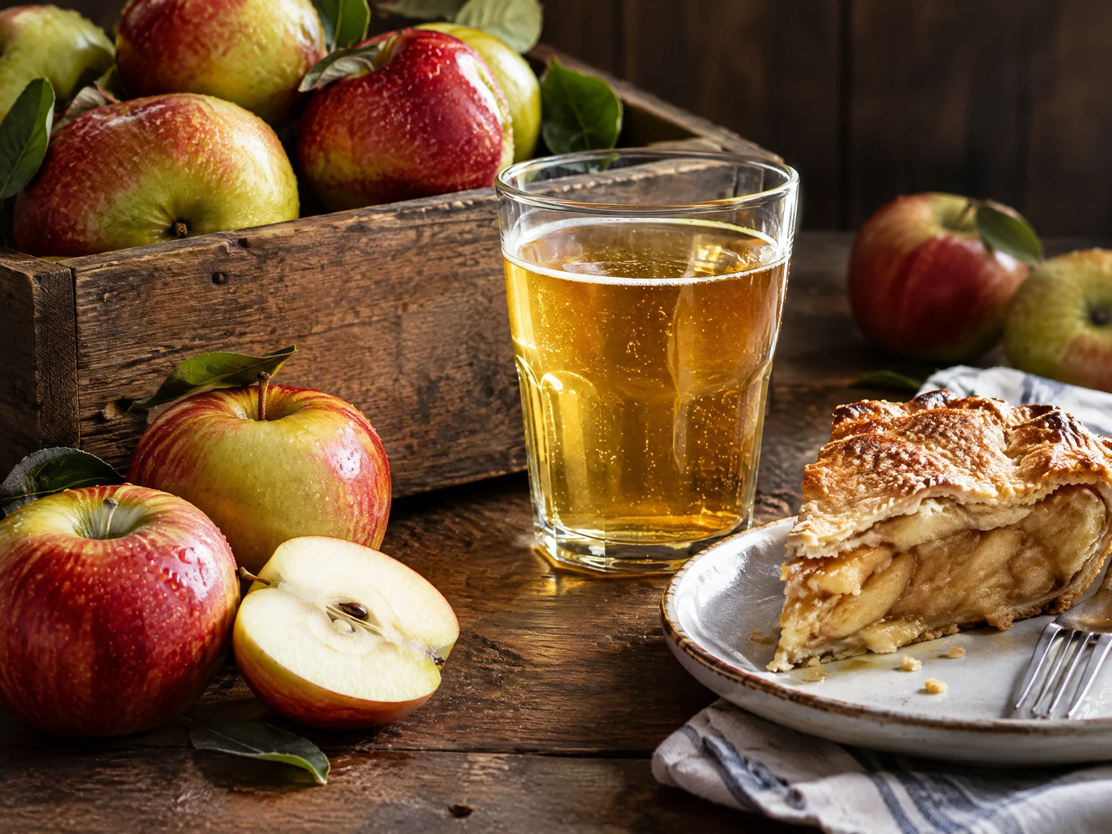 Tasmanian heritage apples, craft apple cider and apple pie